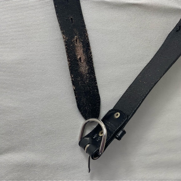 Silver Western Concho Cowboy Belt Black Tooled
Braided Leather Sz 44 - Picture 11 of 14